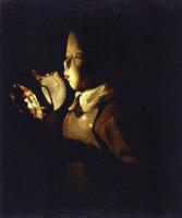 Georges de La Tour - Boy Blowing at Lamp